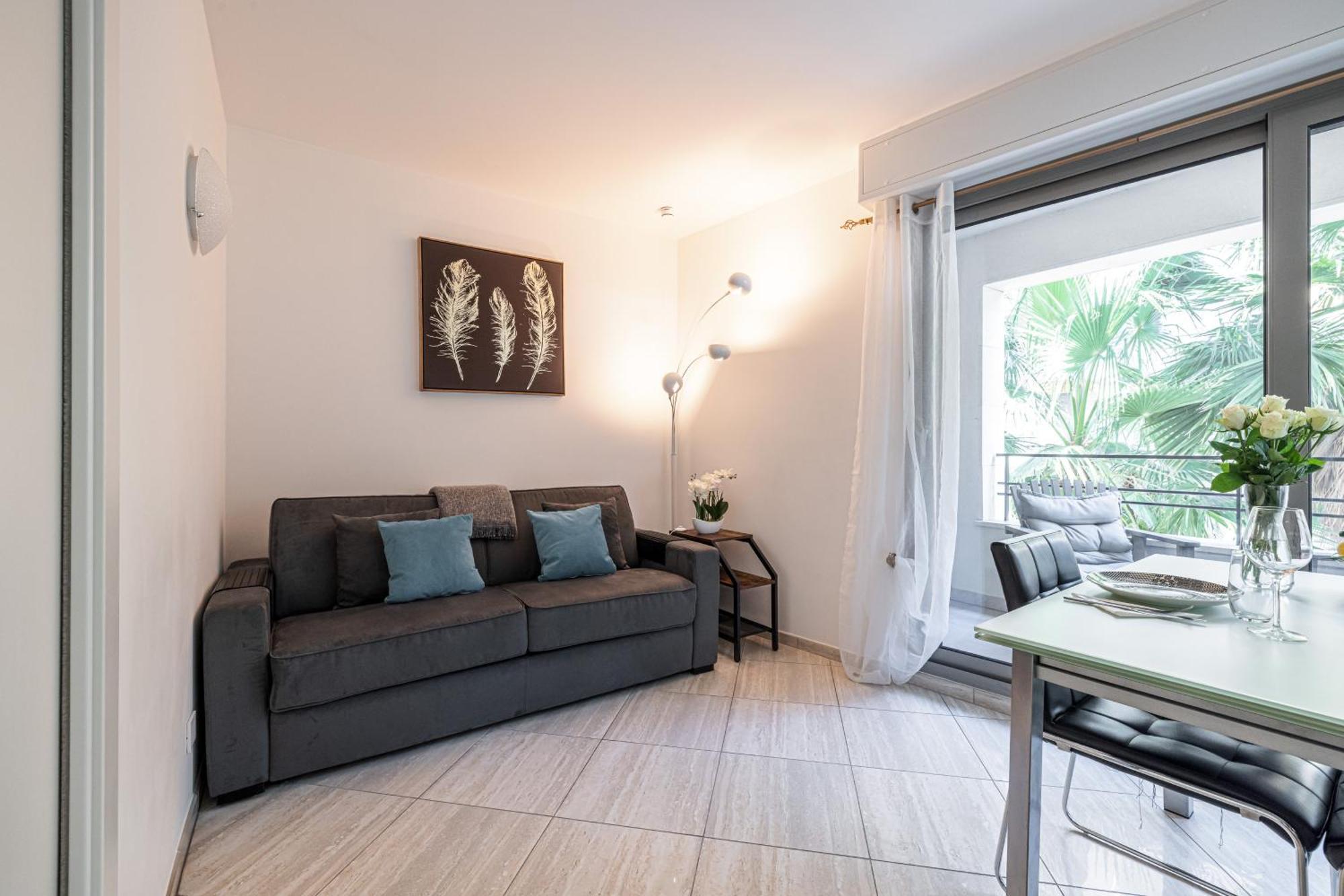 Studio Centre Terrasse Climatisation 50M Plage Menton Buitenkant foto